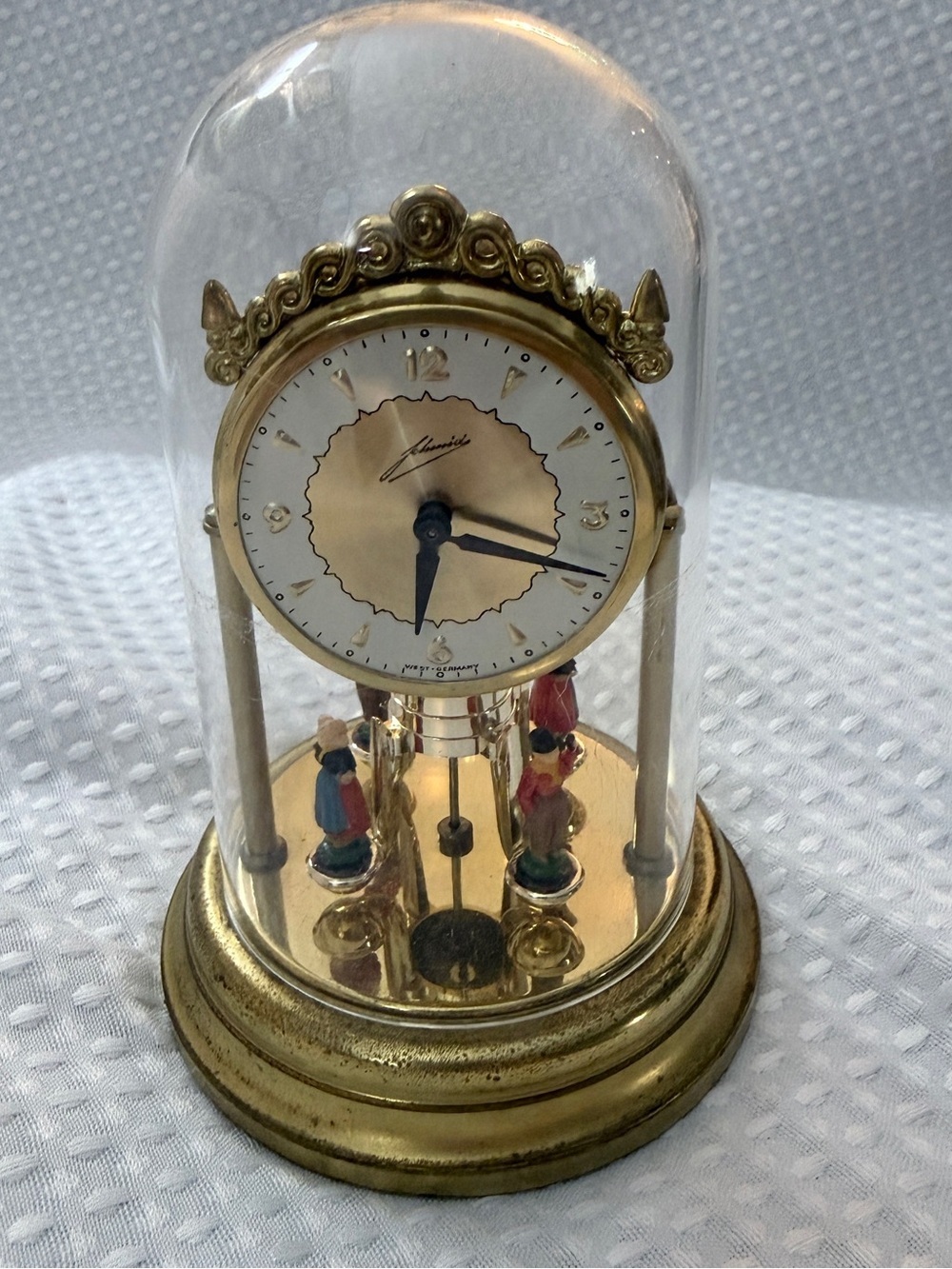 Vintage Schmid West Germany Carousel Clock with Octoberfest dancers - as is
